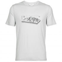 Icebreaker Merino Tech Lite II Mens T-Shirt Alps 3D Light Grey 2XL