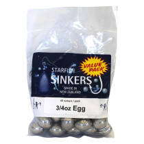 Starfish Egg Sinkers Value Pack 3/4oz Qty 40