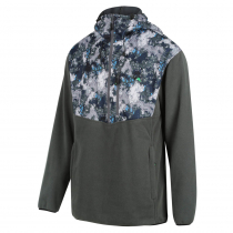 Ridgeline Ascent Half Shell Fleece Mens Hoodie Lead/Squall