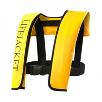 150N Manual Inflatable Life Jacket Yellow 150kg