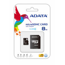 ADATA microSDHC Class 4 8GB Memory Card with Adapter