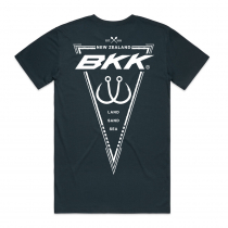 BKK Land Sand Sea Mens T-Shirt Triangle Design Navy XL