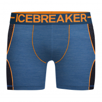 Icebreaker Mens Merino Hybrid Anatomica Zone Boxers Sea Blue Heather/Koi XL