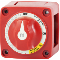 Blue Sea M-Series Mini Dual Circuit Plus Battery Switch 300A On/Off Red