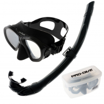 Buy Pro-Dive Provider Low Volume Spearfishing Mask and Snorkel Set Black  Camo online at