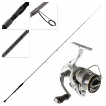 Shimano Sedona FJ 2500HG Blackout Light Canal Spin Combo 8ft 2in 4-10lb 2-12g 2pc