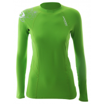 Aropec Sports Womens Long Sleeve Compression Top Lime Large