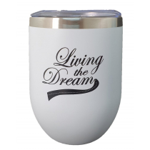 Living The Dream Insulated Wine Travel Mug 340ml White