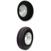 Trojan Zinc 1in Bearing Trailer Wheel Rim with 480x8in Tyre