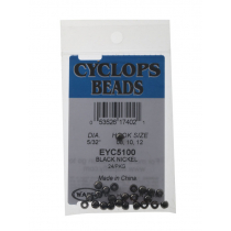 Cyclops Beads 5/32inch Black Nickel 4mm