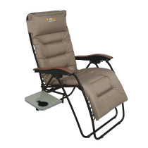 OZtrail Brampton Sun Lounge Recliner Chair with Side Table