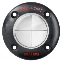 VETUS Fireport For Engine Compartment with Black Finishing Ring