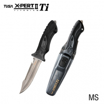 TUSA X-Pert II Titanium 25cm Dive Knife Metallic Silver