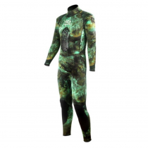 Aropec Neoprene Mens Spearfishing Full Wetsuit 3mm Camo Green