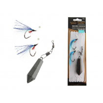 Jarvis Walker Twin Hook Flasher Rig with Sinker Blue