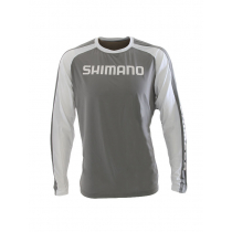 Shimano Technical Long Sleeve Shirt Grey/White S