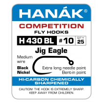 HANAK Competition H430BL Jig Eagle Barbless Fly Hooks Qty 25