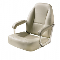 V-Quipment Master Helm Seat with Stainless Steel Frame White