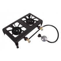 Kiwi Camping Double Burner Country Cooker-Missing Gas Hose and Regulator