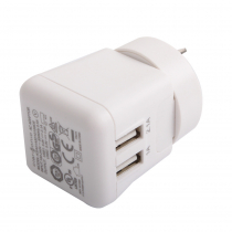 Dual USB Charger AC Mains 5V/2.1A and 5V/1.0A