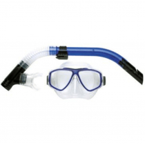 Land & Sea Sports Aristocrat Twin Lens Silicone Mask and Snorkel Set Black
