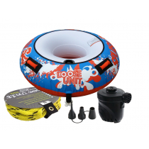 Loose Unit Splash Solo Ski Tube with Rope and Pump