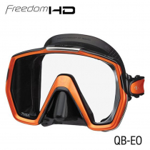 TUSA Freedom HD Adult Silicone Dive Mask Black/Energy Orange