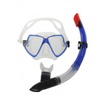 Mirage Pacific Adult Silicone Mask and Snorkel Set Blue/Clear