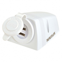 NARVA Surface Mount Dual USB Socket White