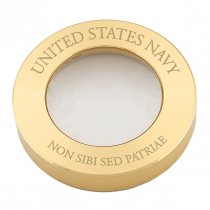 Weems & Plath U.S. Navy Brass Magnifier Chart Weight - Non Sibi Sed Patriae