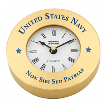 Weems & Plath U.S. Navy Brass Clock Chart Weight - Non Sibi Sed Patriae