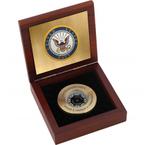 Weems & Plath U.S. Navy Elegant Wooden Chart Weight Box #7 Emblem