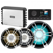 Fusion Premium Stereo System Package with Subwoofer Amp and Speakers