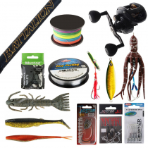 PENN Squall 400 Battalion II Slow Jig and Softbait Package 6ft 8in 30lb 1pc
