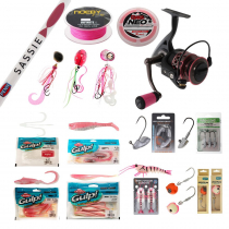 PENN Sassie Ladies PINK Soft Bait and Lure Fishing Package 7ft 4-8kg 2pc