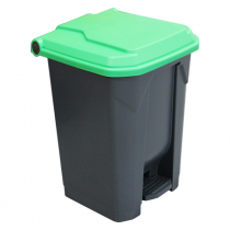 Richmond Foot Pedal Trash Bin Green Lid 50L