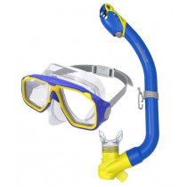 Pro-Dive Easy Vision Kids Dive Mask and Snorkel Set with Safety Whistle Blue