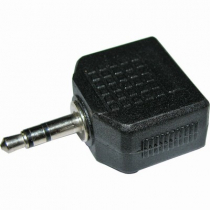 3.5mm Stereo Plug to 2 X 3.5mm Stereo Sockets Adaptor