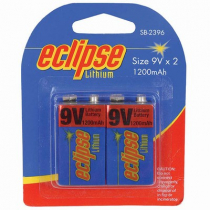 Eclipse 9V Lithium Battery 1200mAh 2-Pack