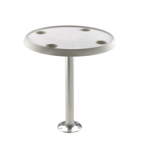 V-Quipment Fixed Height Round Table with Removable Pedestal and Base Plate 68cm