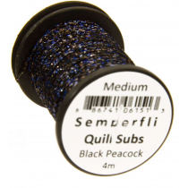 Semperfli Peacock Quill Subs Medium Black Peacock