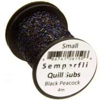 Semperfli Peacock Quill Subs Small Black Peacock
