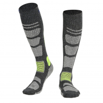 Black Shag Merino Hybrid Ski Socks US7-8