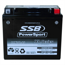 SSB RTX20L-BS XR PowerSport Motorcyle/Jetski AGM Battery 12V 18Ah