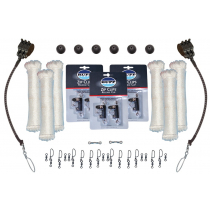 Rupp Triple Rigging Kit with Zip Clips and White Nylon Halyard Line