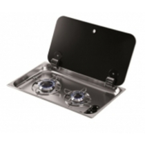 CAN 2 Burner Gas Hob with Glass Lid