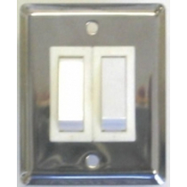 Twin Stainless Steel Wall Switch & Plate