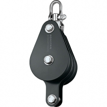 Ronstan RZ1709 Triple Block 75mm Sheave with Becket and Swivel Shackle Head