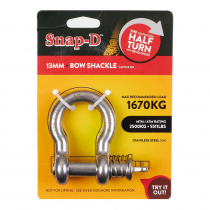 Snap-D 304 Stainless Steel Bow Shackle 13mm 1670kg