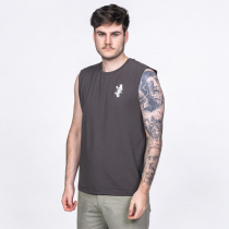 Desolve Siren UPF50+ Mens Muscle Singlet Shady Grey